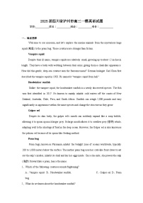 2025届四川省泸州市高三一模英语试题