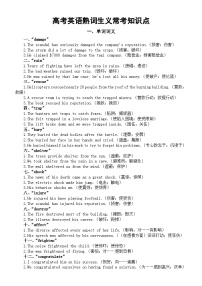 高中英语2025届高考熟词生义常考知识点讲解系列1211