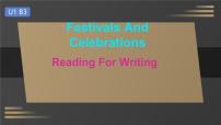 必修 第三册Unit 1 Festivals and Celebrations教课内容ppt课件