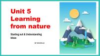 高中英语外研版 (2019)选择性必修 第三册Unit 5 Learning from nature教课内容课件ppt