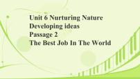 外研版 (2019)选择性必修 第一册Unit 6 Nurturing nature背景图课件ppt