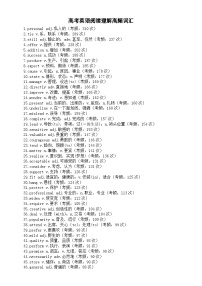 高中英语2025届高考阅读理解高频词汇（按真题出现次数由高到低排列，共120个）