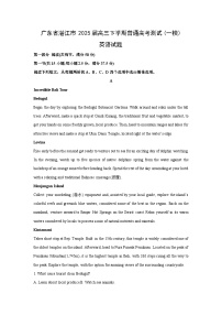 广东省湛江市2025届高三下学期普通高考测试(一模)英语试卷（解析版）