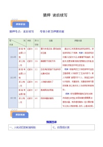 备战2025年高考英语抢分秘籍(新高考专用)猜押读后续写(话题分类)(学生版+解析)练习