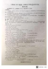 湖北省十堰市2025届高三下学期5月份适应性考-英语试题+答案