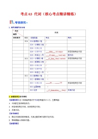 备战高考英语（核心考点精讲精练）考点03 代词（原卷版）