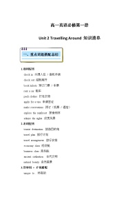 人教版 (2019)必修 第一册Unit 2 Travelling around精品学案