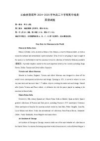云南省普洱市2024-2025学年高二下学期期中统测英语试卷（解析版）