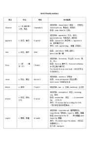 英语外研版 (2019)Unit 3 Family matters精品练习