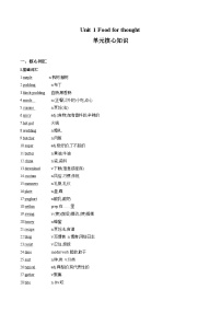 高中英语外研版 (2019)必修 第二册Unit 1 Food for thought精品学案设计