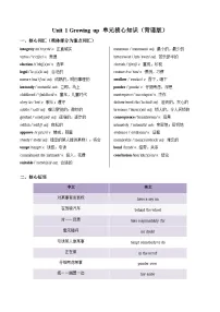 高中英语外研版 (2019)选择性必修 第二册Unit 1 Growing up精品导学案