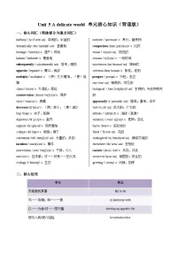高中英语Unit 5 A delicate world优秀学案