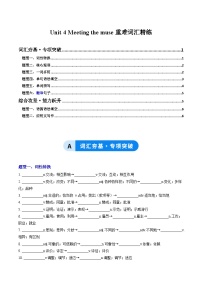 高中英语外研版 (2019)选择性必修 第一册Unit 4 Meeting the muse精品巩固练习