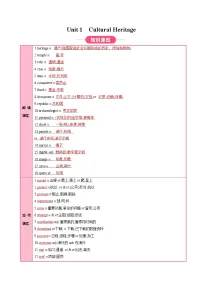 人教版 (2019)必修 第二册Unit 1 Cultural Heritage精品学案及答案