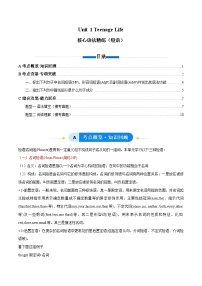 英语必修 第一册Unit 1 Teenage life优秀综合训练题