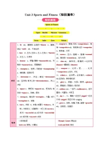高中英语人教版 (2019)必修 第一册Unit 3 Sports and fitness优秀导学案及答案