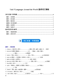 高中英语人教版 (2019)必修 第一册Unit 5 Languages around the world精品课时训练