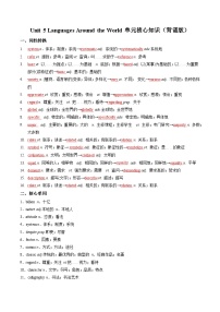 人教版 (2019)必修 第一册Unit 5 Languages around the world优秀学案设计