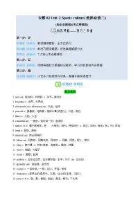 【02-暑假预习】专题02 Unit 2 Sports culture (选择必修二) (知识全梳理&考点精准练) (教师版)-2025年新高二英语暑假衔接讲练 (译林版)