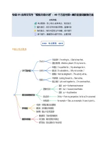 【03-技能强化】专题05 应用文写作“模板升级计划”：40个万能句型+高阶衔接词替换方案（学生版） -2025年新高二英语暑假衔接讲练 (人教版)
