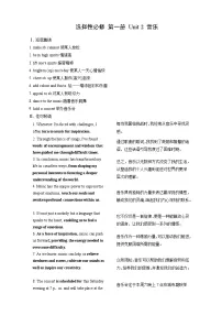 高考英语【一轮复习】讲义练习Unit 2　音乐