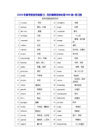 2026年高考英语专题复习：完形高频选项必背400词+练习版