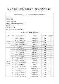 四川省2025-2026学年高三上学期12月一轮复习阶段性测评英语试卷（PDF版附解析）含听力音频
