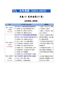2026届高三英语二轮专题练习专题15 完形埴空（15空）（Word版附解析）