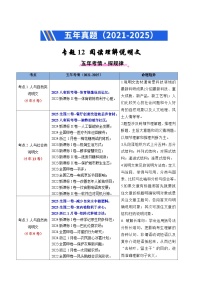 2026届高三英语二轮专题练习专题12 阅读理解说明文（Word版附解析）