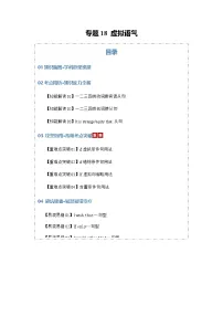 高考英语二轮专题-虚拟语气（知识清单）（学生版）