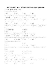 2025-2026学年广东省广州市番禺区高一上学期期中考英语试题-自定义类型