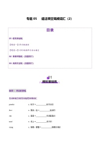 北京高考英语一轮复习-语法填空词形转换高频词汇（2）（练习）（学生版）