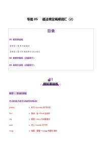 北京高考英语一轮复习-语法填空词形转换高频词汇（2）（练习）（教师版）