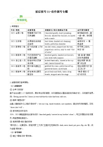 高考英语二轮讲义-读后续写动作描写专题（全国通用）（教师版）