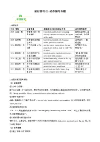 高考英语二轮讲义-读后续写动作描写专题（全国通用）（教师版）