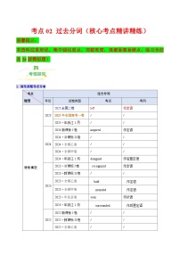 高考英语二轮讲义-过去分词（高效培优精讲精练）（全国通用）（教师版）