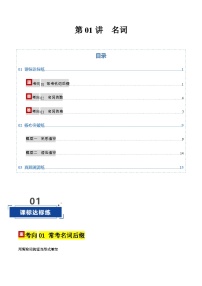 高考英语二轮-名词（专项训练）（北京专用）（学生版）