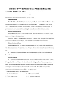 2024-2025学年广东省深圳市高三上学期期末联考英语试题(含详细答案解析)