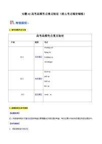 高考英语一轮讲义-高考高频考点重点短语（北京专用）（原卷版）