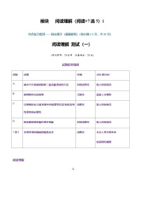 高考英语二轮-阅读理解（综合训练1 阅读 7选5）（全国通用）（学生版）
