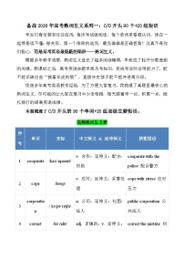 CD开头90个 20组短语 清单-2026年高考英语熟词生义讲练（全国通用）