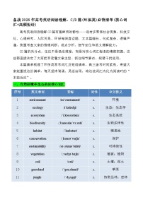 CD篇(环保类)必背清单(核心词汇 高频短语)-2026年高考英语阅读理解分析与讲练（全国通用）