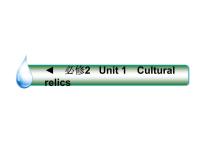 2021版高考英语（课标通用）大一轮复习课件：必修二 Unit 1 Cultural relics