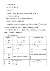 036功率及机车启动模型 精讲精练-2022届高三物理一轮复习疑难突破微专题学案