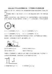 2020-2021学年山东省聊城市高一下学期期末考试物理试题