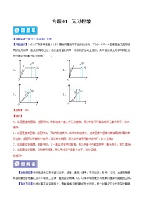 专题01运动图象—备战2022年高考物理母题题源解密（全国通用）（解析版）