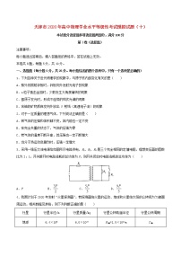 天津市2020年高中物理学业水平等级性考试模拟试题十