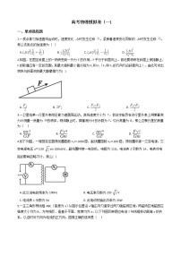 2021届山东省高考物理模拟卷（一)含答案