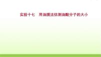 高考物理一轮复习实验十七用油膜法估测油酸分子的大小课件