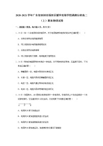 2020-2021学年广东省深圳市福田区耀华实验学校港澳台班高二（上）期末物理试卷